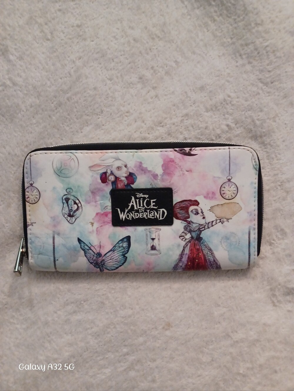 Disney Alice in Wonderland Multicolor Large Zip-Around Wallet